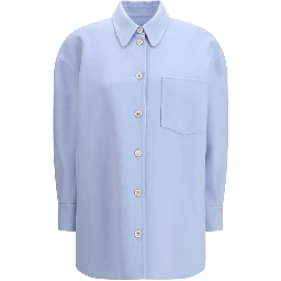 Light Blue Fleece Wool Shirt