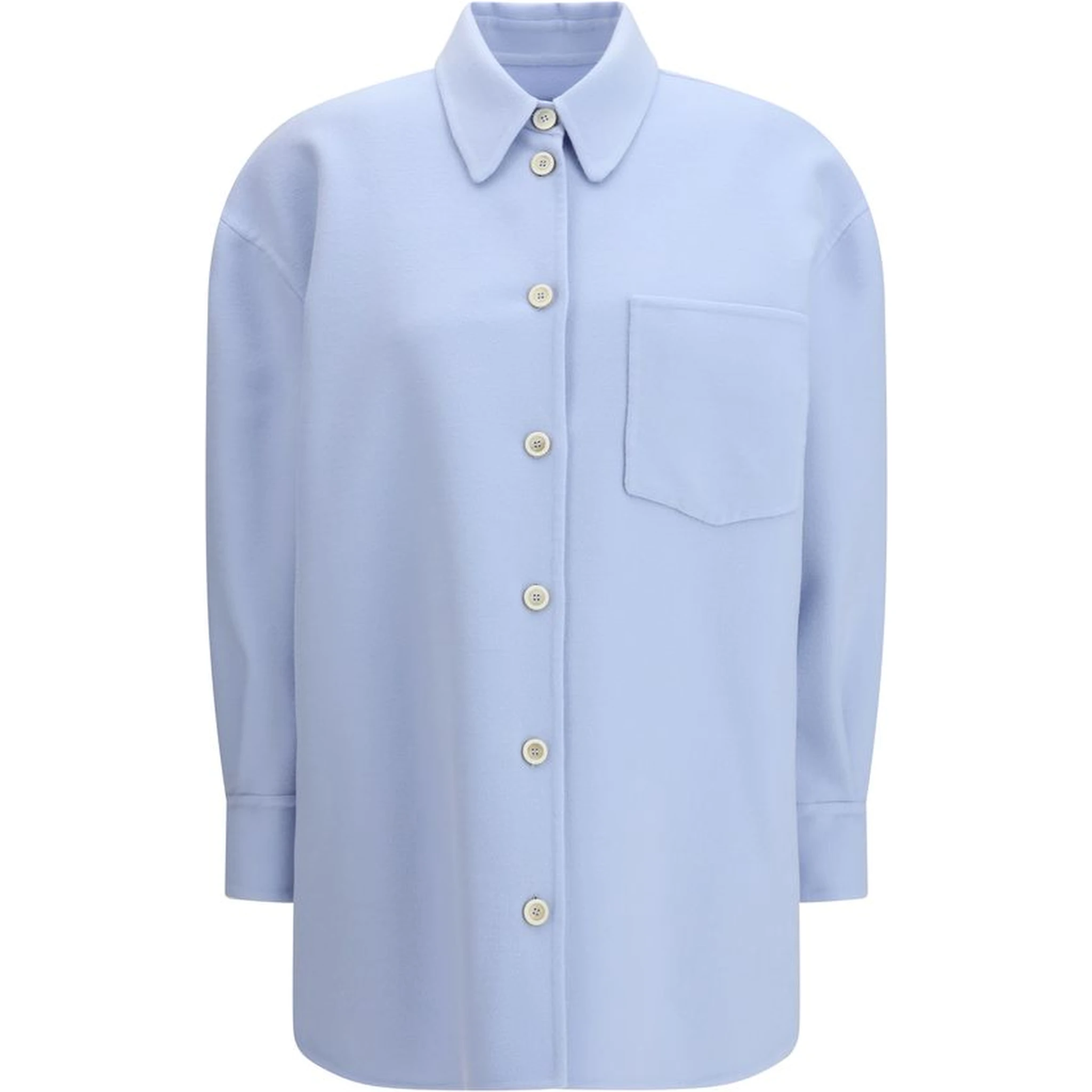 Light Blue Fleece Wool Shirt