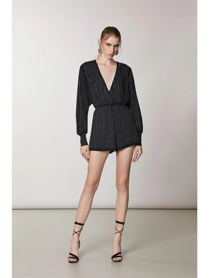 Black Polyester Jumpsuit