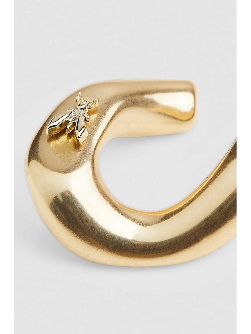 Gold Plastic Earrings