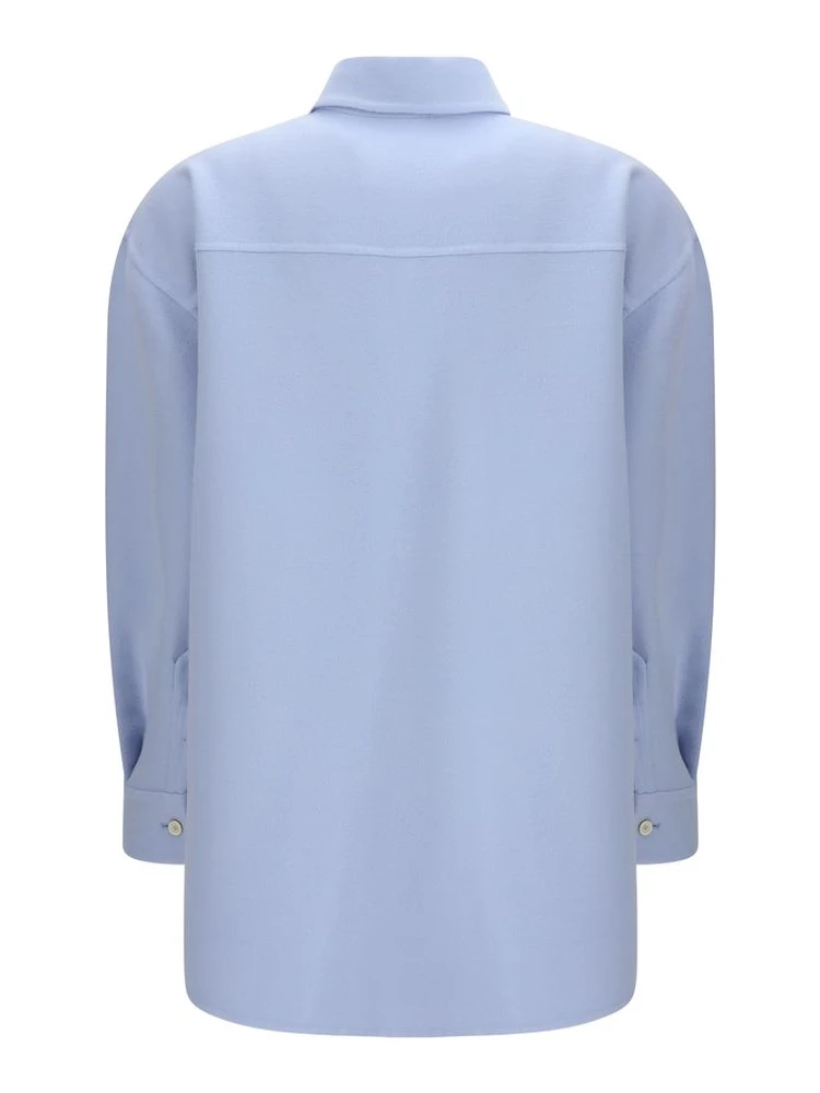 Light Blue Fleece Wool Shirt alternative