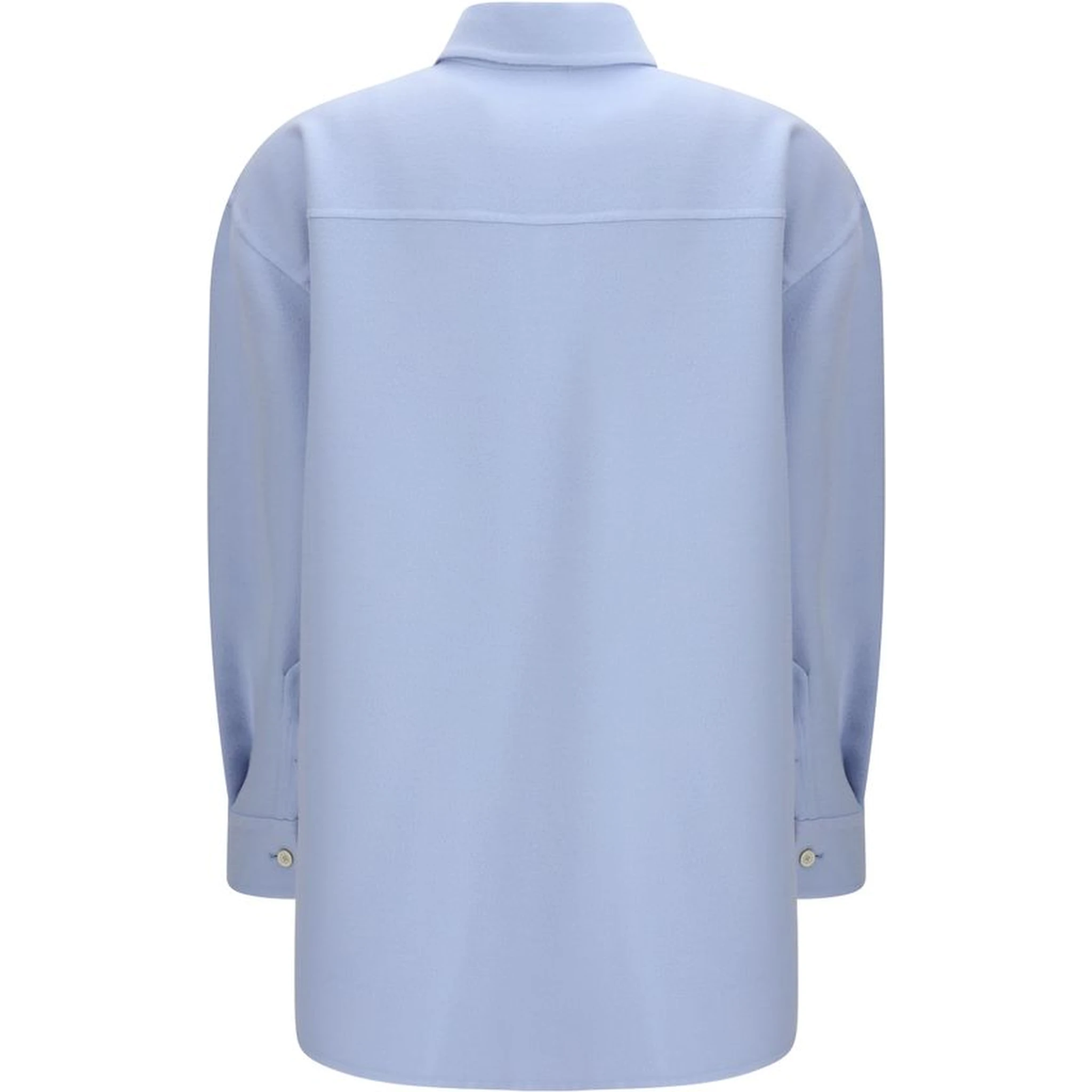 Light Blue Fleece Wool Shirt