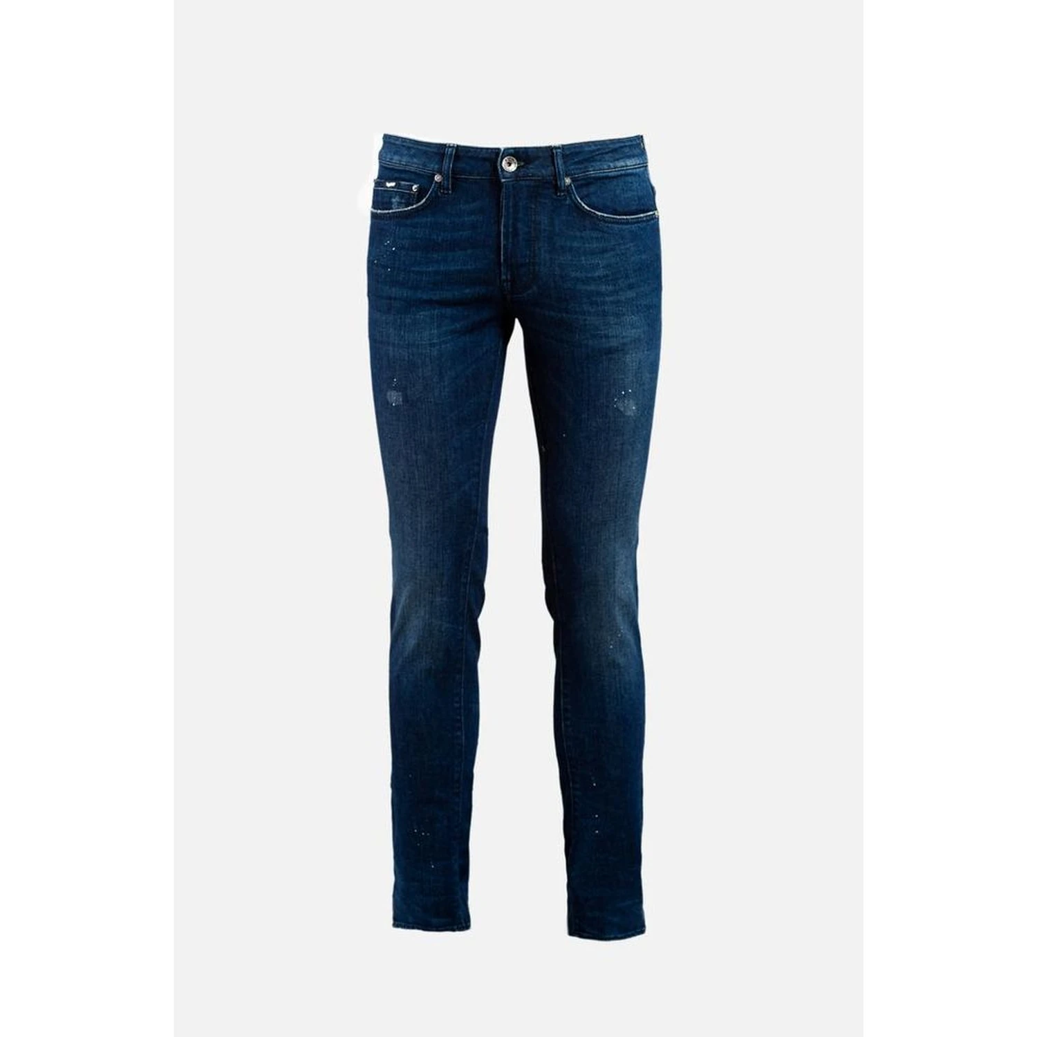 Blue Cotton Slim Fit Jeans