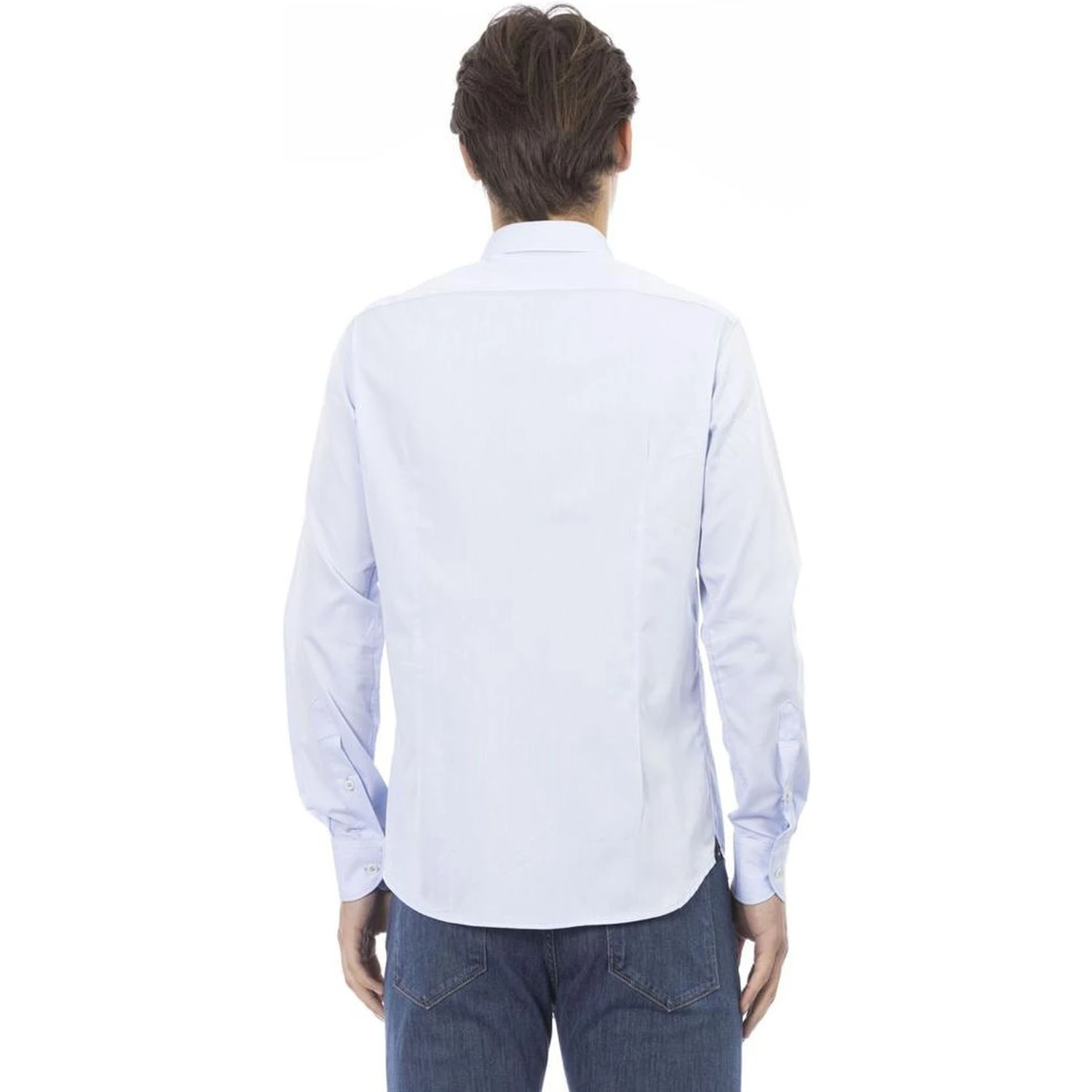 Blue Cotton Long Sleeve T-Shirt