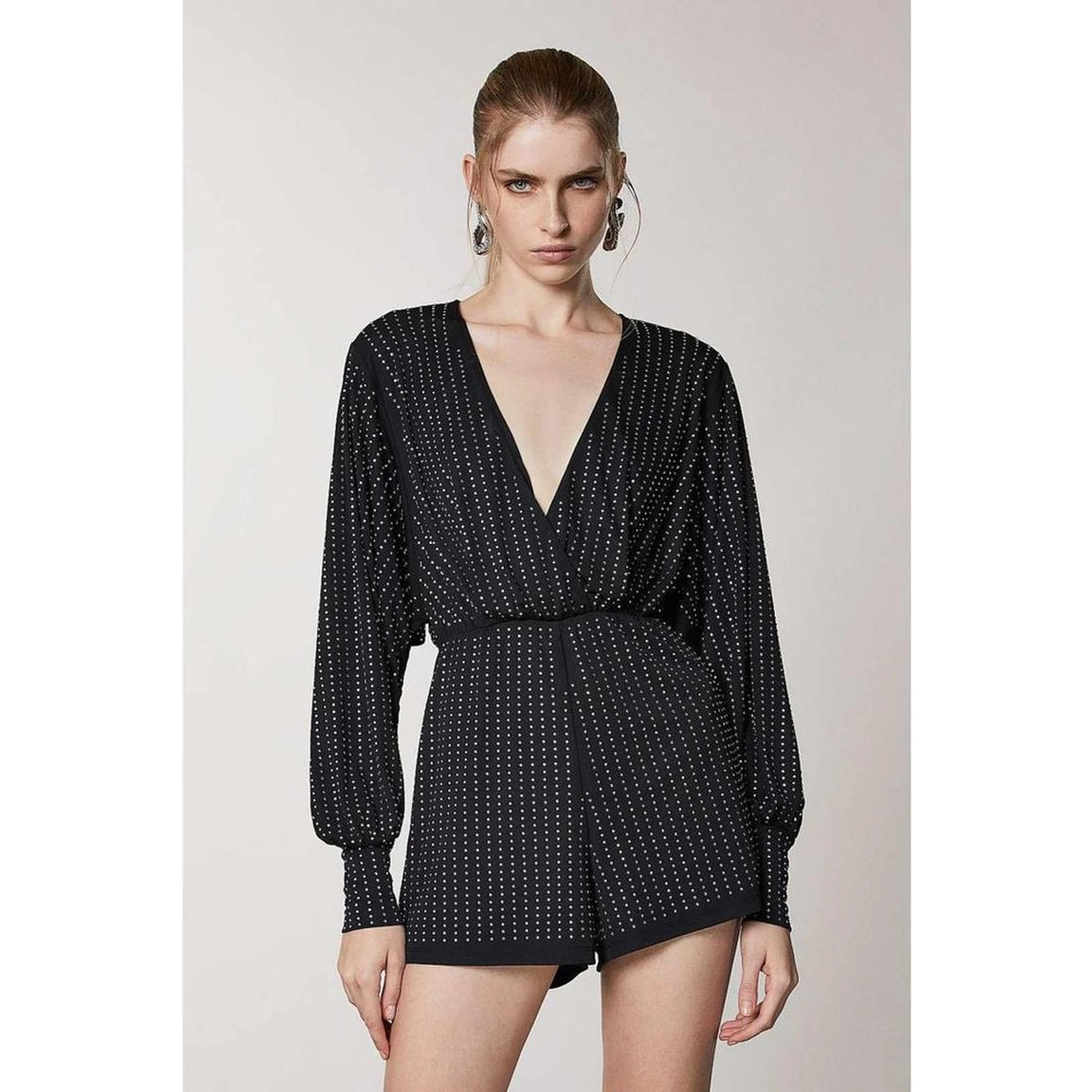 Black Polyester Jumpsuit