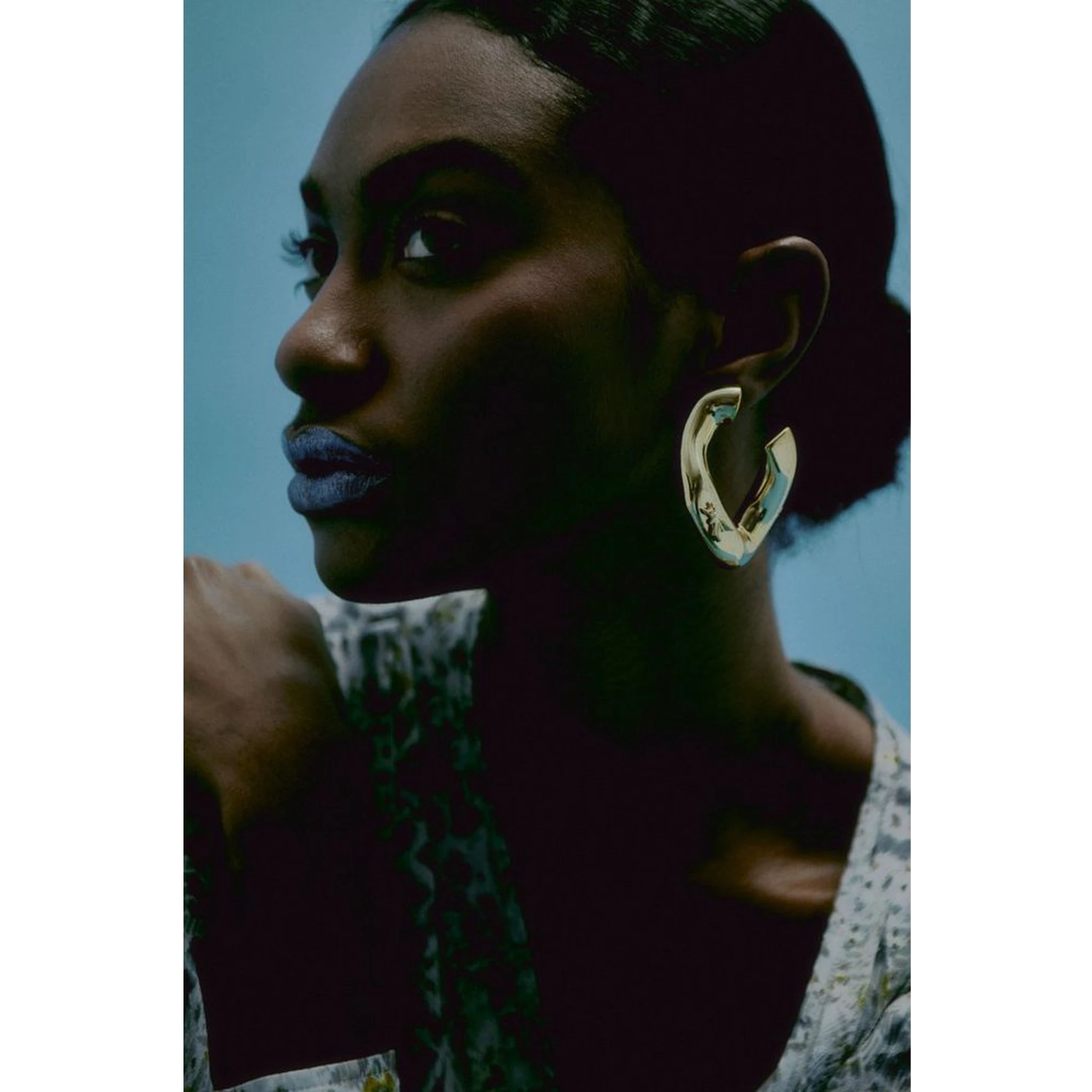 Gold Plastic Earrings