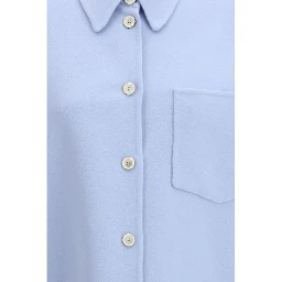 Light Blue Fleece Wool Shirt