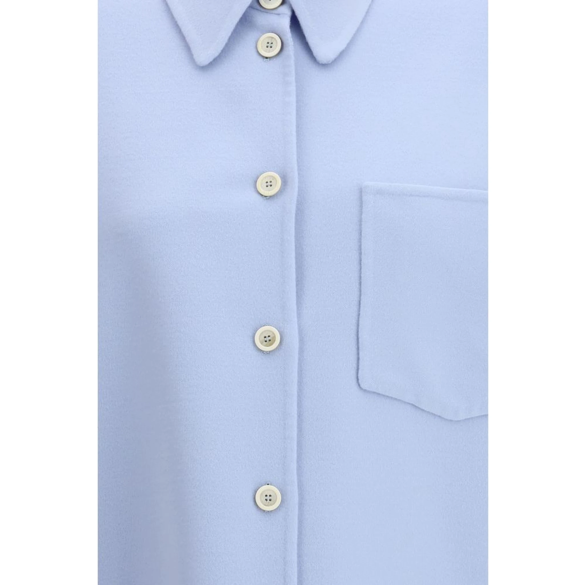 Light Blue Fleece Wool Shirt
