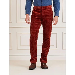Brown Cotton Casual Pants