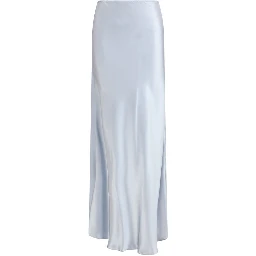 Light Blue Viscose Long Skirt