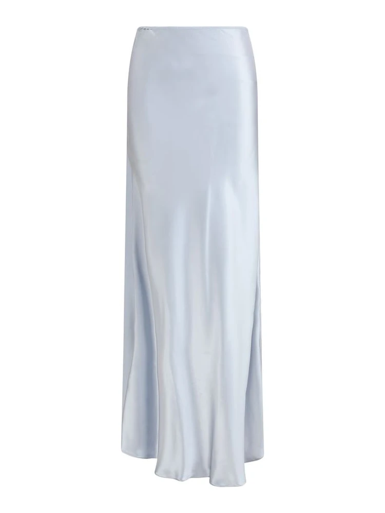 Light Blue Viscose Long Skirt