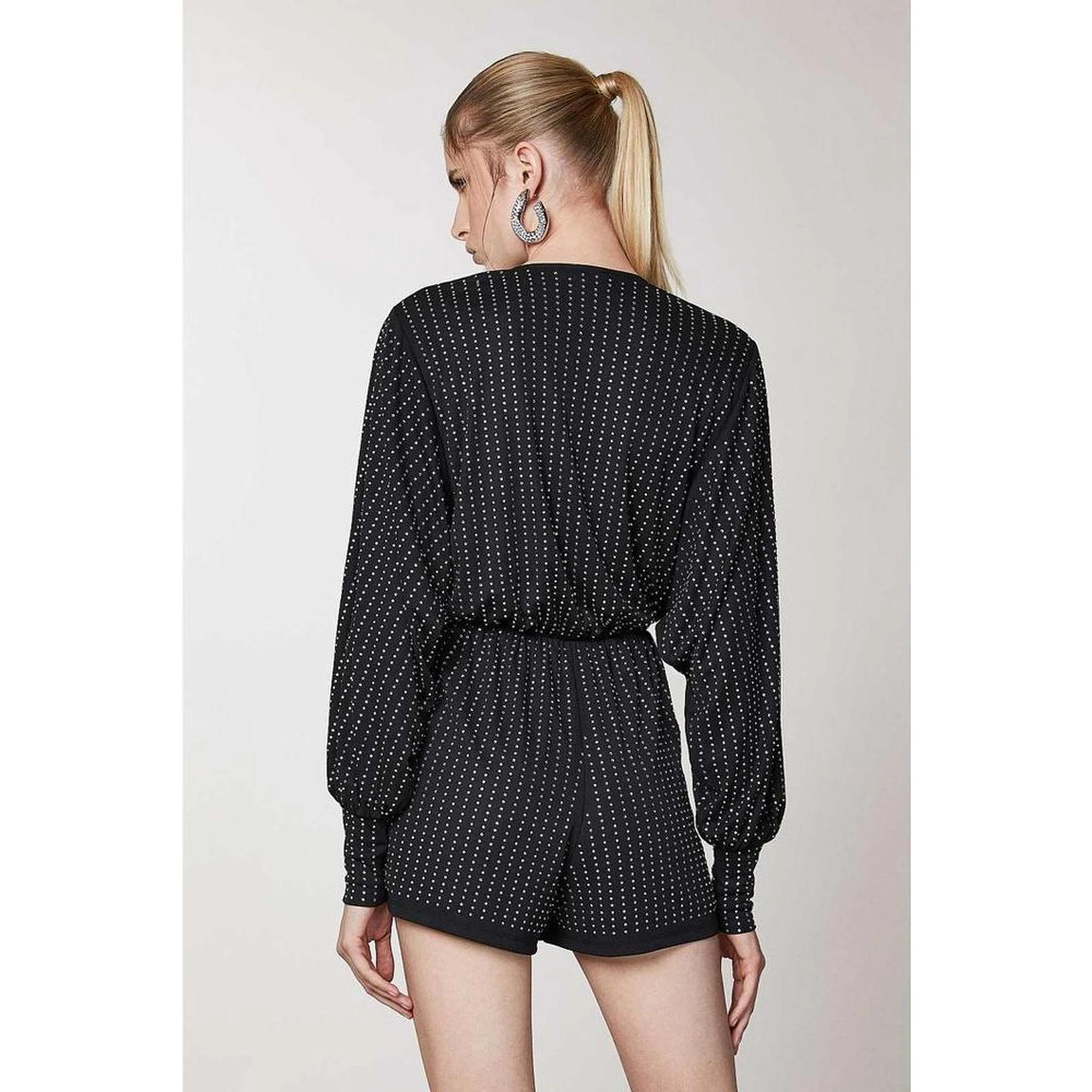 Black Polyester Jumpsuit