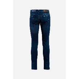 Blue Cotton Slim Fit Jeans