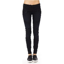 Blue Cotton Skinny Jeans
