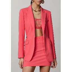 Red Polyester Blazer