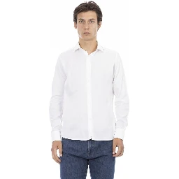 White Cotton Long Sleeve T-Shirt
