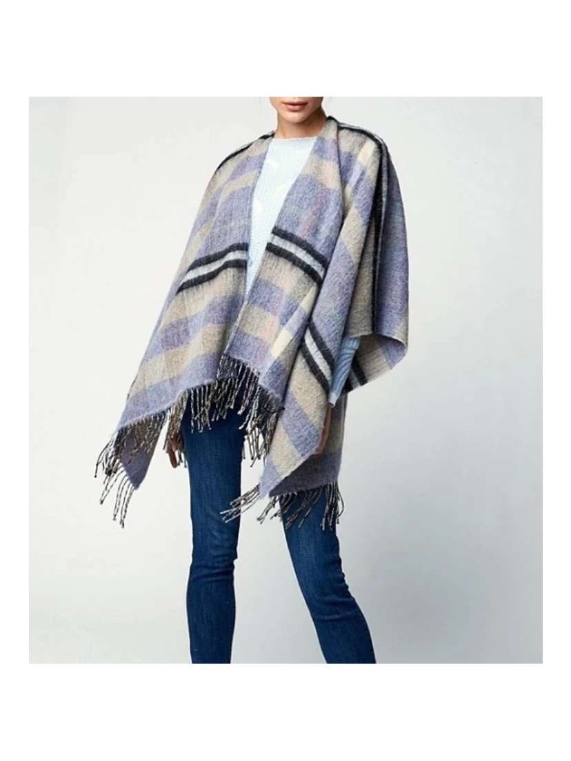 Brown Marabou Poncho