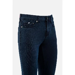 Blue Cotton Slim Fit Jeans