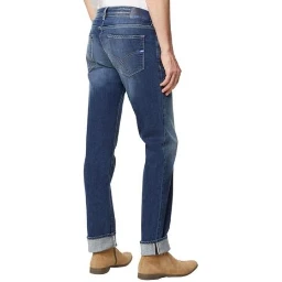Blue Cotton Slim Fit Jeans