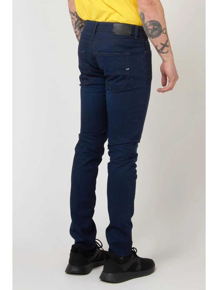 Blue Cotton Slim Fit Jeans