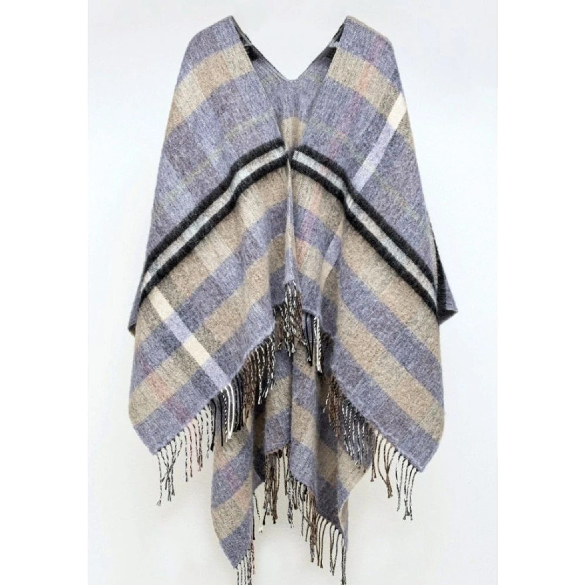 Brown Marabou Poncho