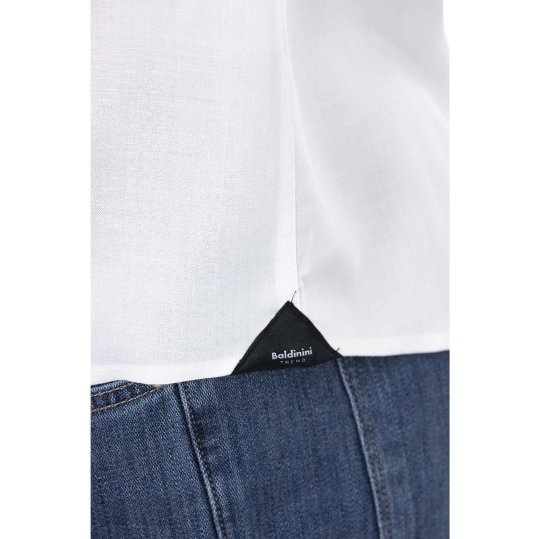 White Cotton Long Sleeve T-Shirt