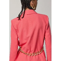 Red Polyester Blazer