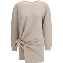 Beige Cotton Casual Dress
