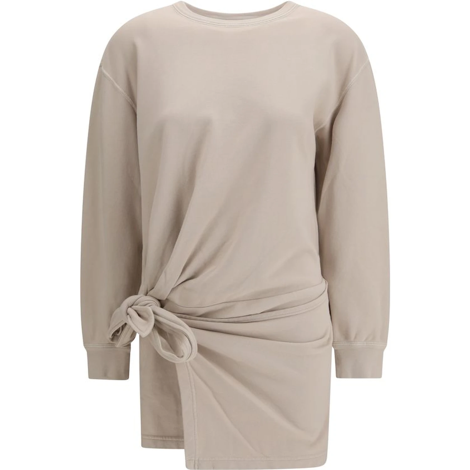 Beige Cotton Casual Dress