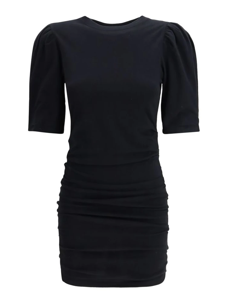 Black Cotton Casual Dress