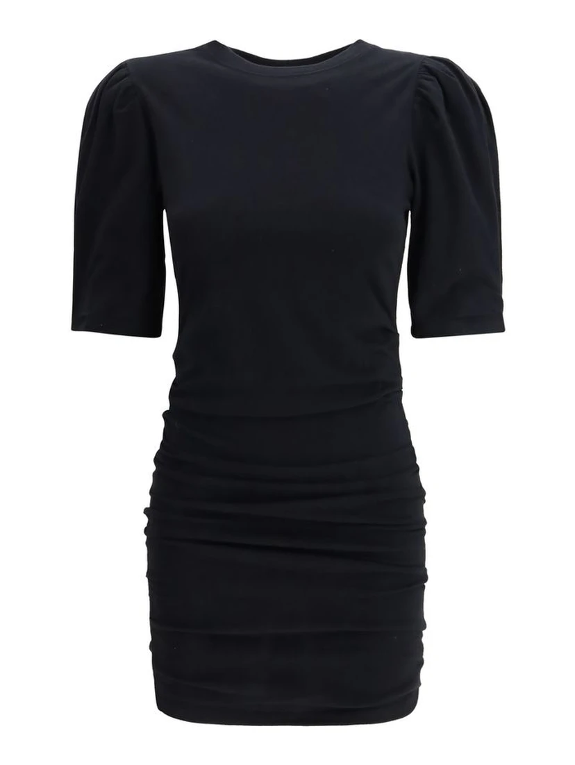 Black Cotton Casual Dress