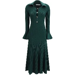 Bicolor Viscose Casual Dress