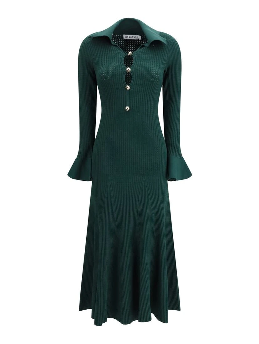 Bicolor Viscose Casual Dress