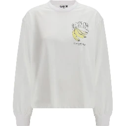 White Cotton Long Sleeve T-Shirt