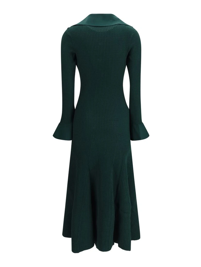 Bicolor Viscose Casual Dress