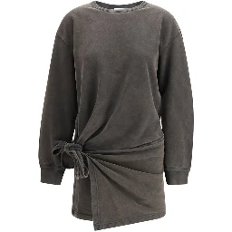 Gray Cotton Casual Dress