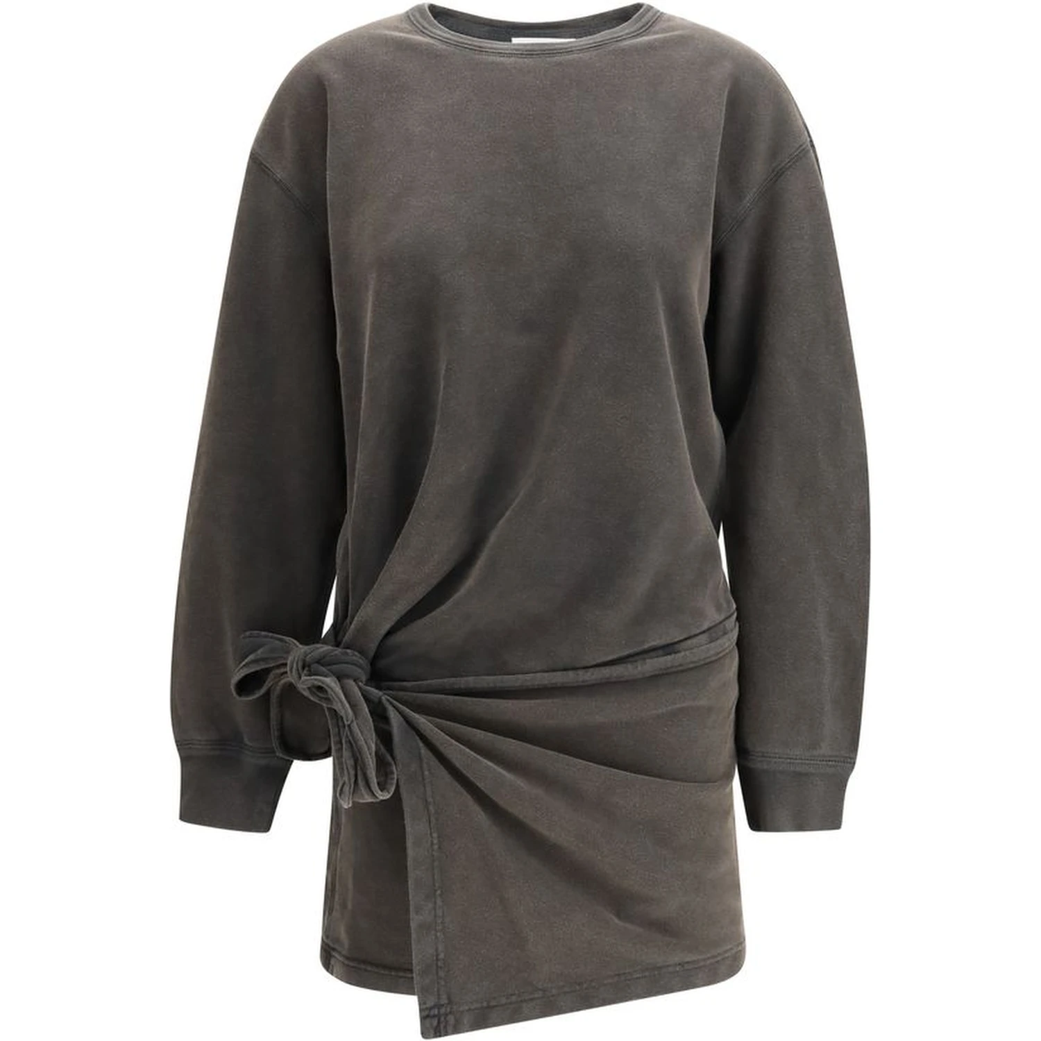 Gray Cotton Casual Dress