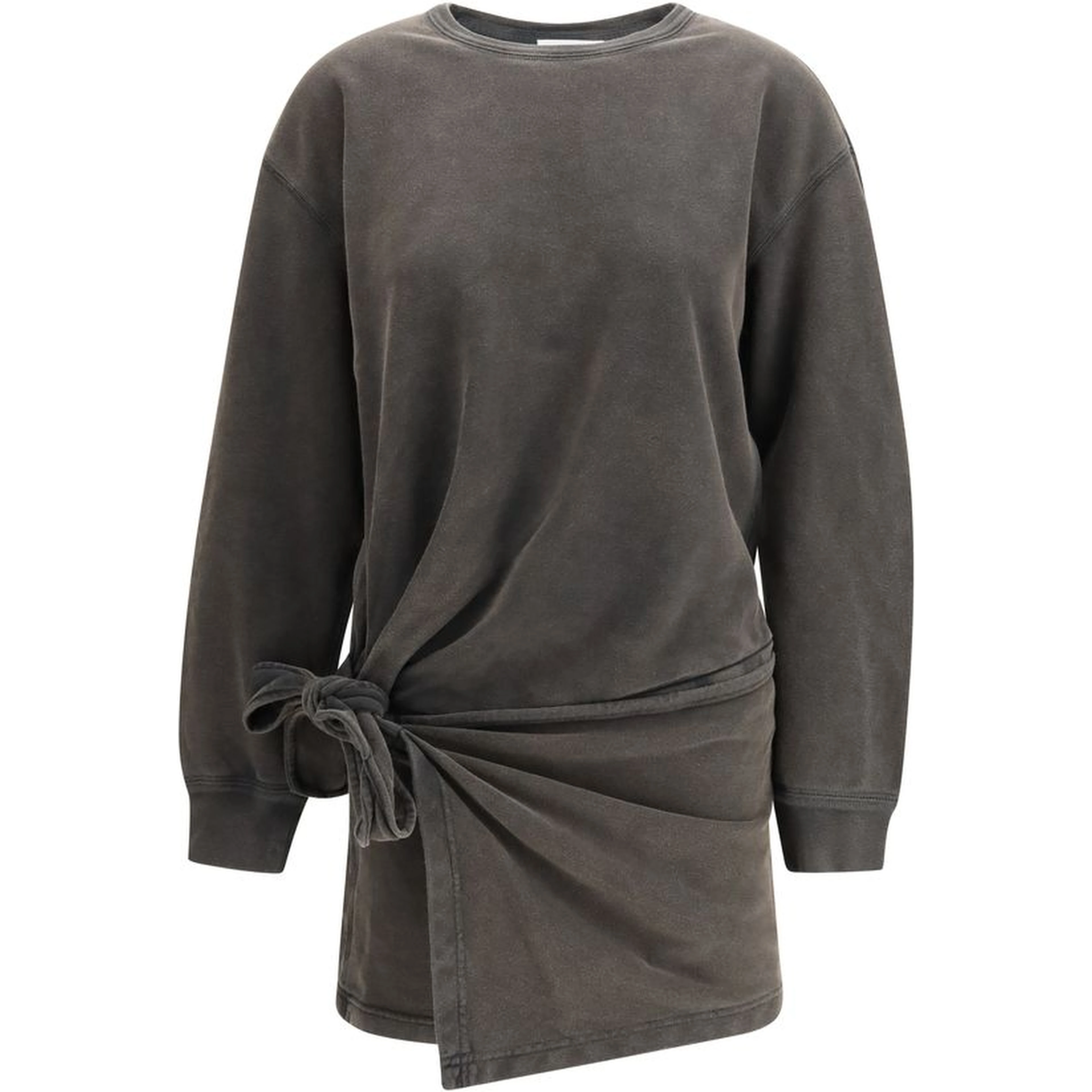 Gray Cotton Casual Dress