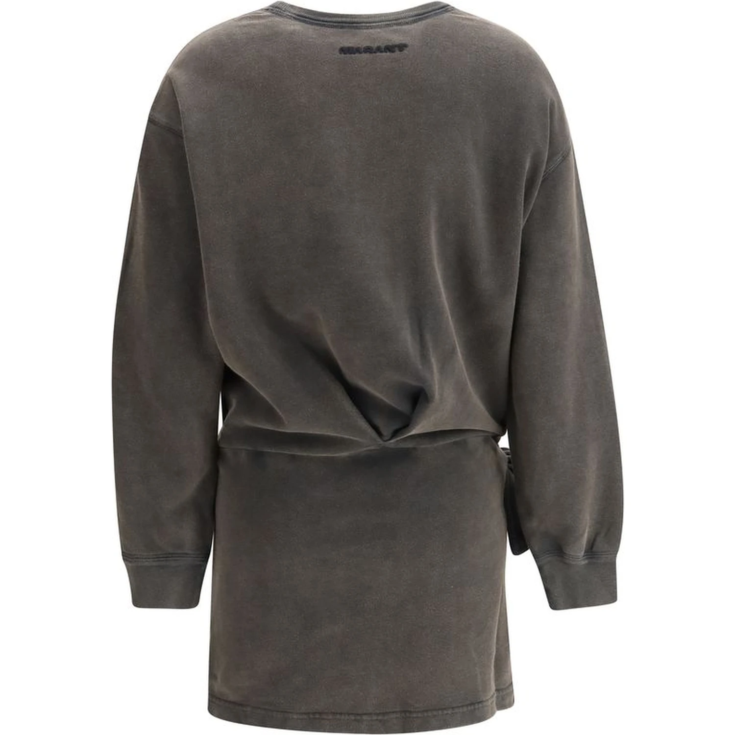 Gray Cotton Casual Dress