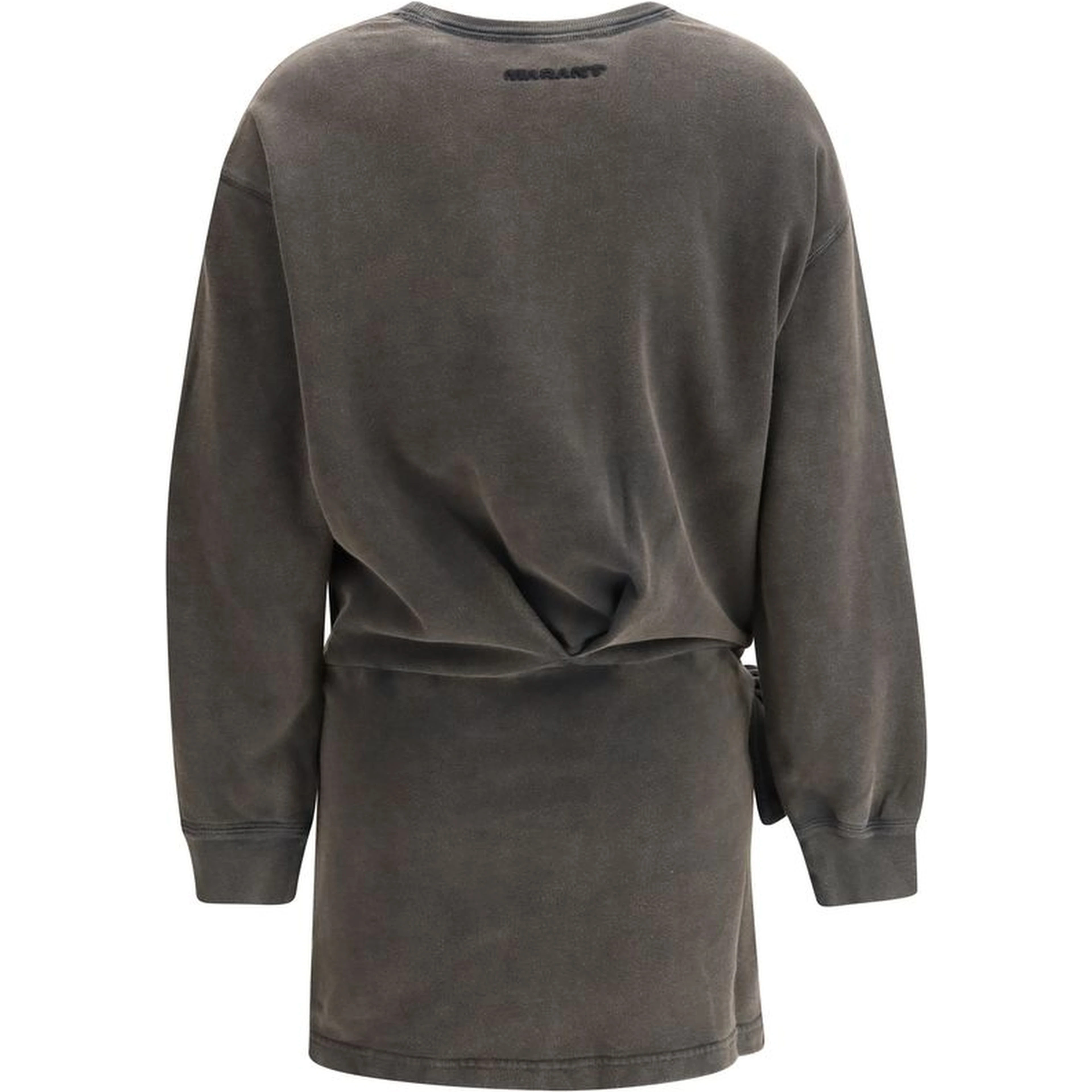 Gray Cotton Casual Dress