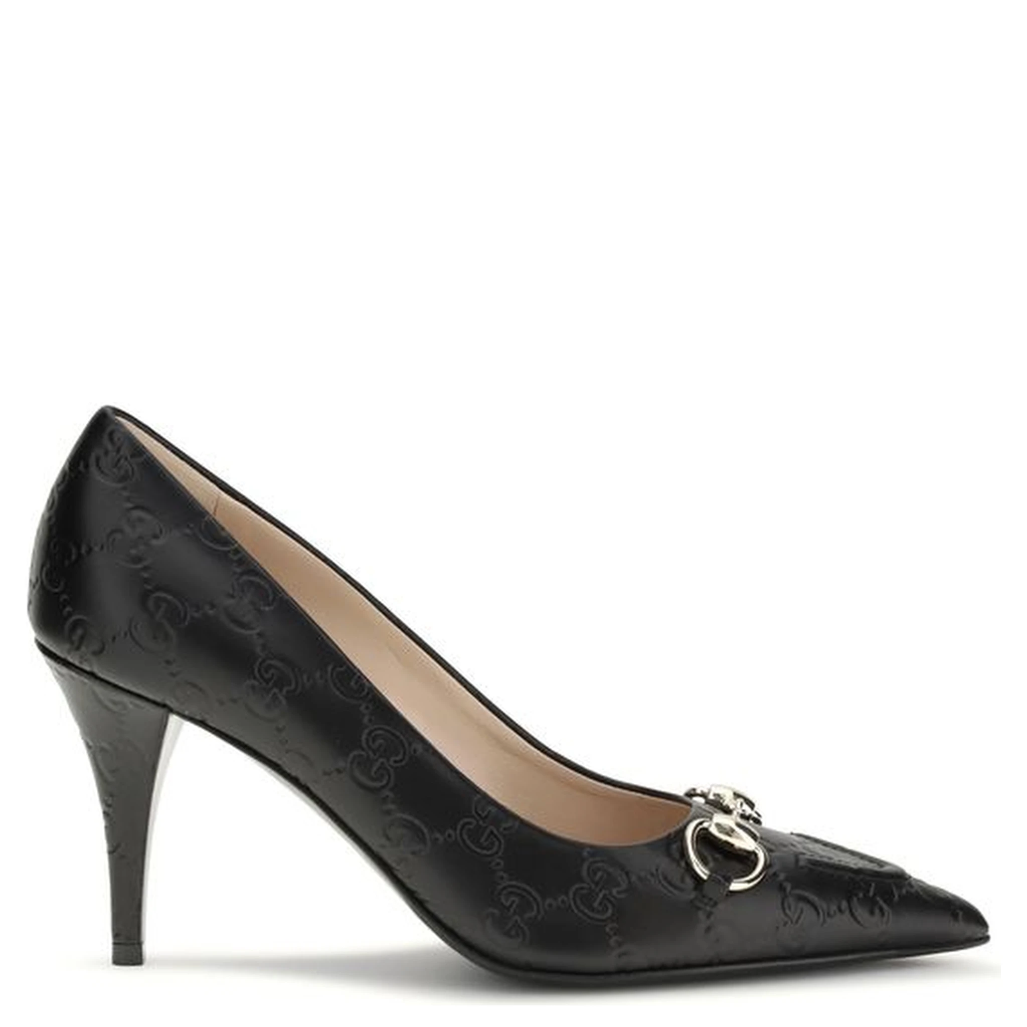 Black Calf Leather Bos Taurus Mid Heel Pumps
