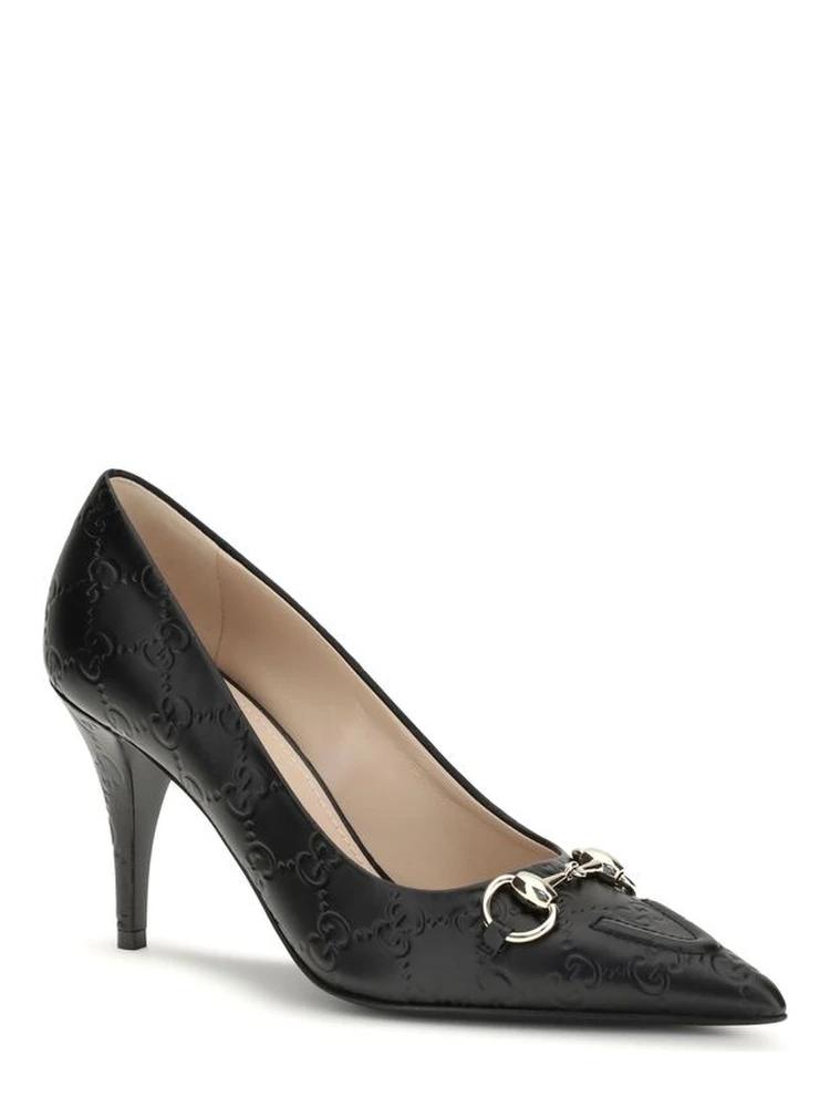 Black Calf Leather Bos Taurus Mid Heel Pumps alternative