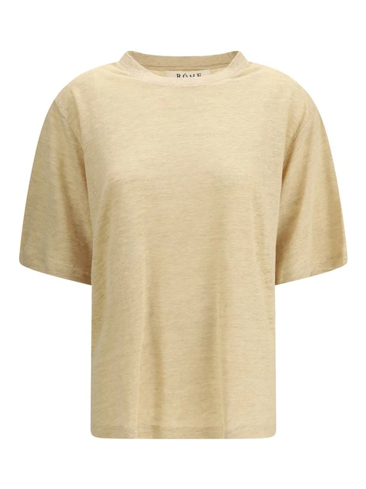 Beige Linen T-Shirt