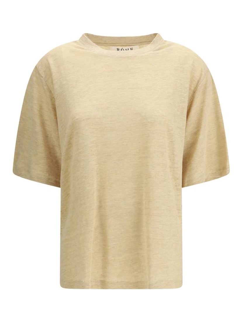 Beige Linen T-Shirt