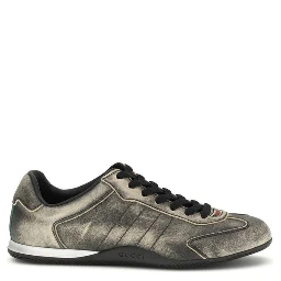 Black Calf Leather Bos Taurus Low Top Sneakers
