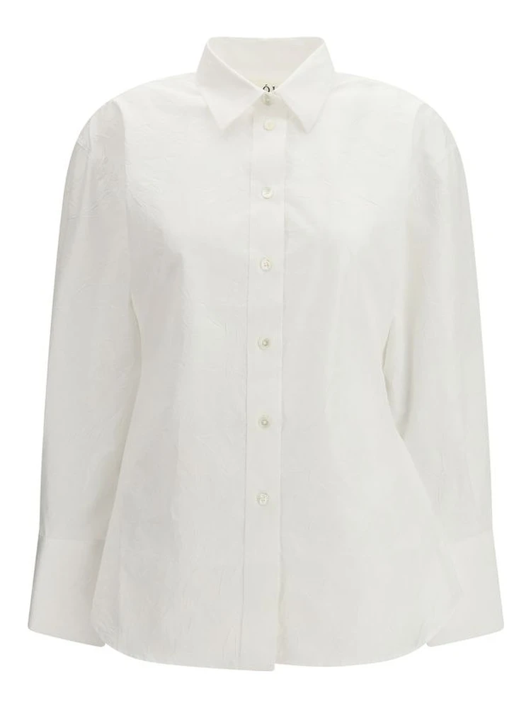 قميص أبيض من القطن