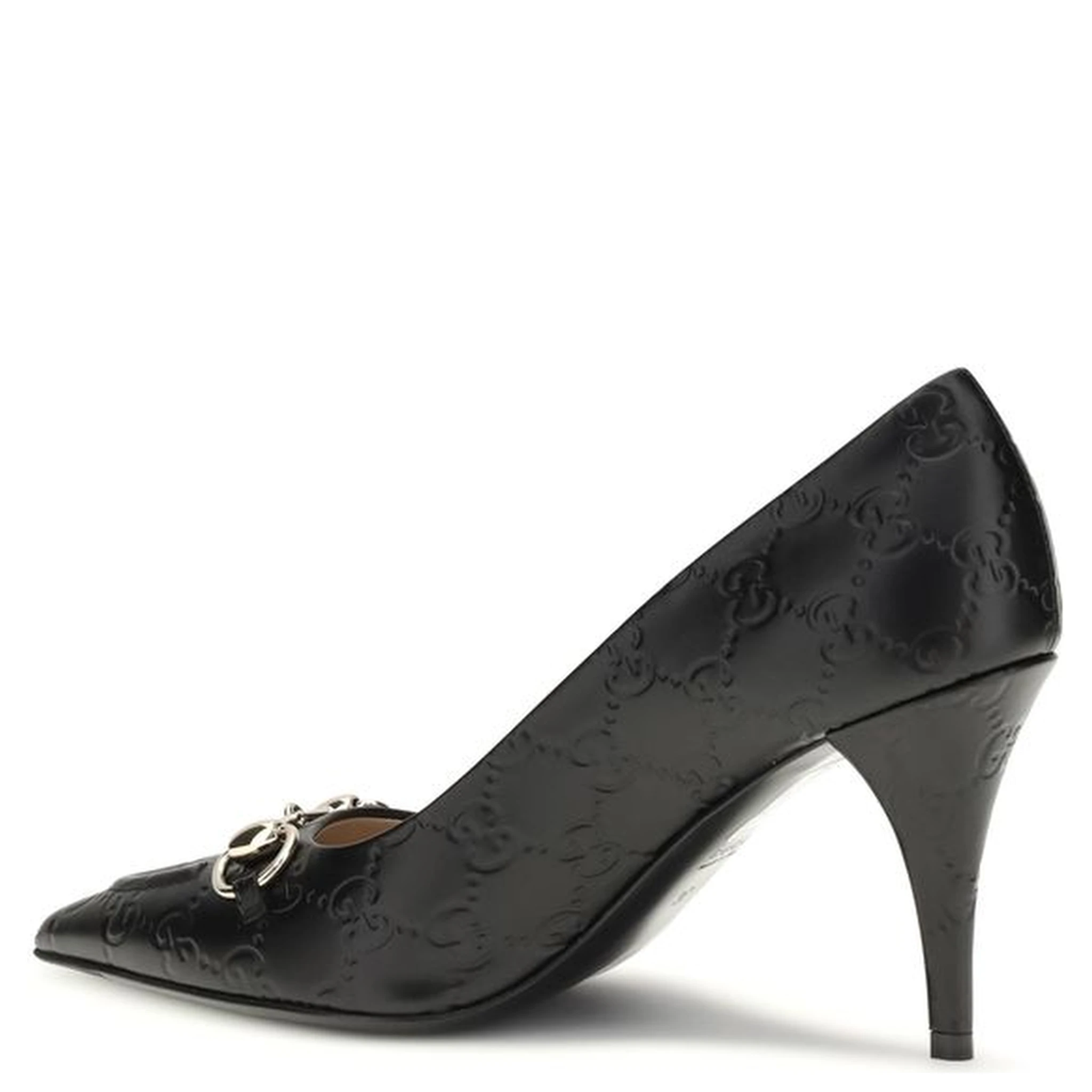 Black Calf Leather Bos Taurus Mid Heel Pumps