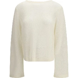 White Fleece Wool Sweatshirt