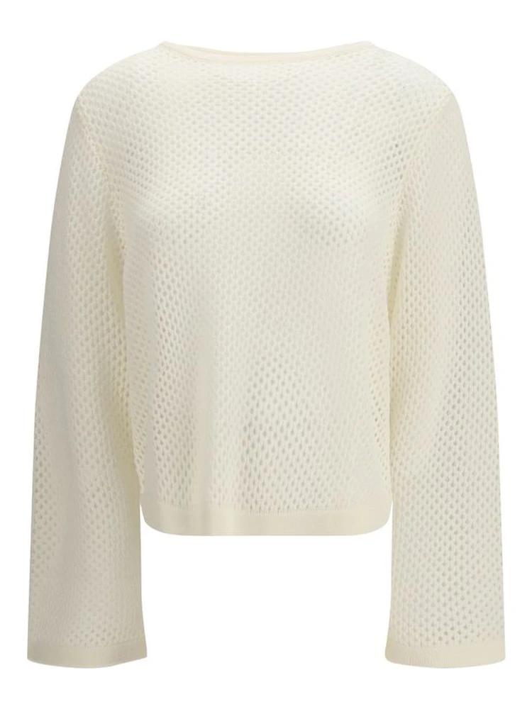 White Fleece Wool Sweatshirt