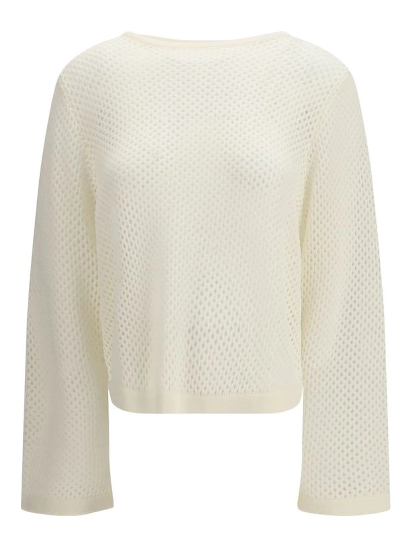 White Fleece Wool Sweatshirt